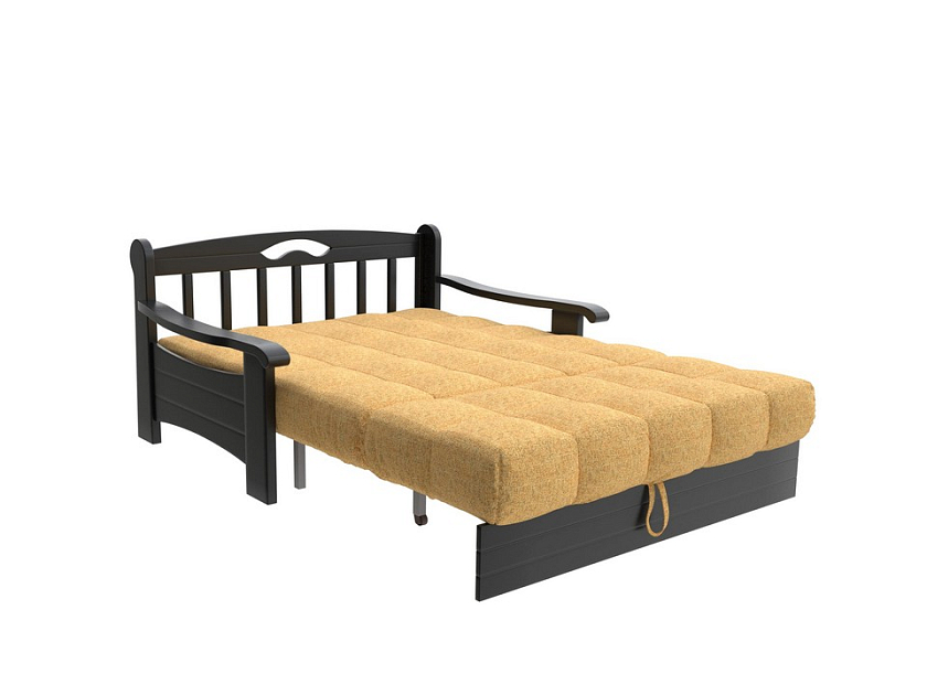 Диван-кровать Bali Middle 145x210 Ткань/Массив Beatto Куркума/Венге - Диван-кровать с изящными деревянными подлокотниками